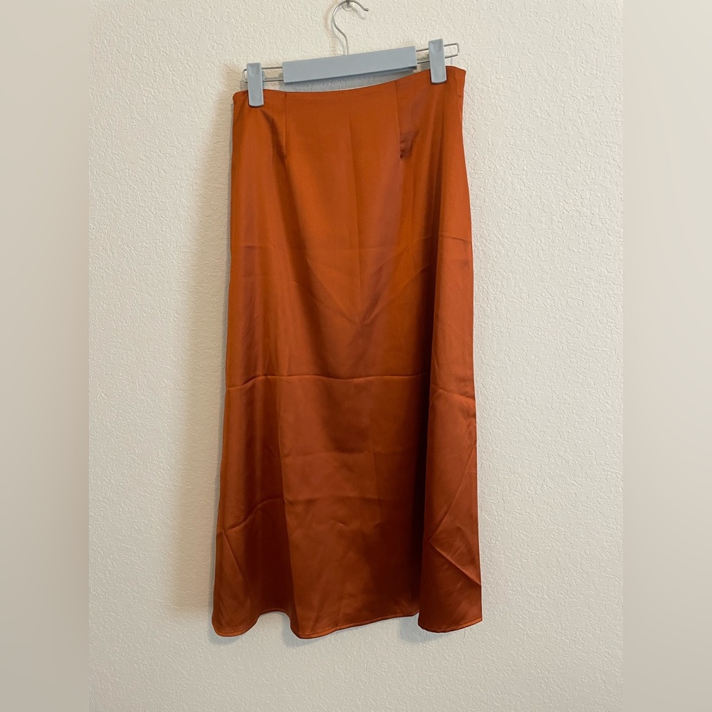 Copper Satin Skirt - Picture 2 of 3